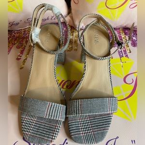 Just fab Plaid Sandals
